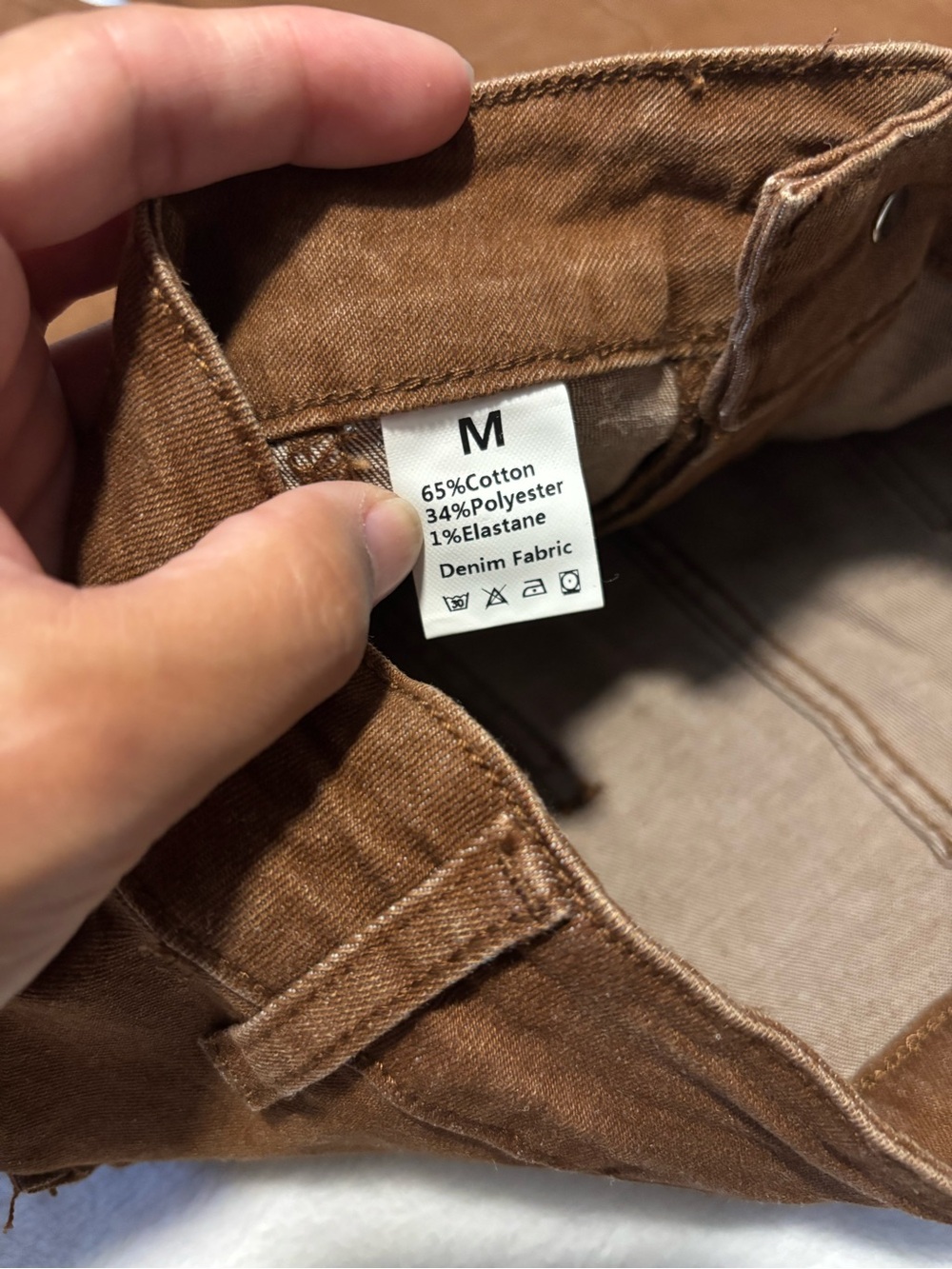 WIDE LEG HIGH-RISE JEANS | Women's - Brown - Picture 7 of 8
